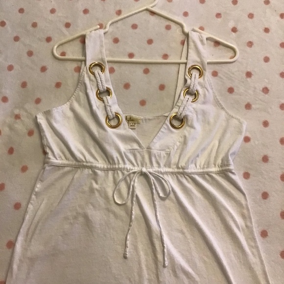 🤍🤎 Leilani White/Gold Beach Coverup ✨✨ - Picture 2 of 6